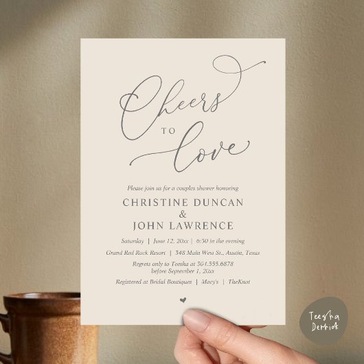 Invitation Soirée d'amour, Soirée Romantique Couples Douche