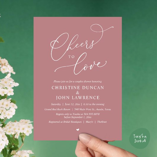 Invitation Soirée d'amour, Soirée Romantique Couples Douche