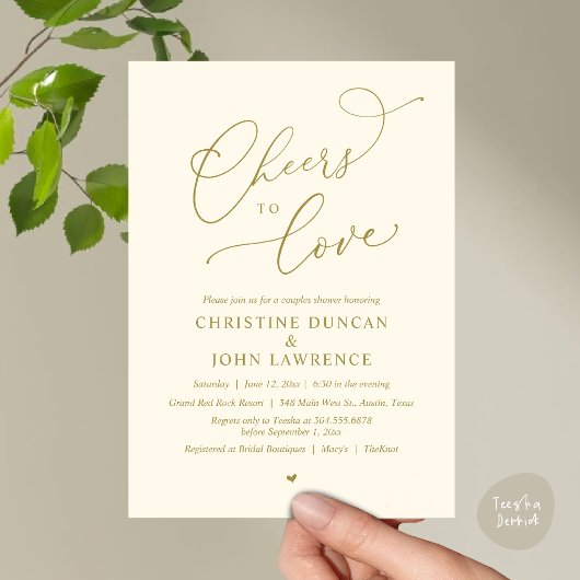 Invitation Soirée d'amour, Soirée Romantique Couples Douche