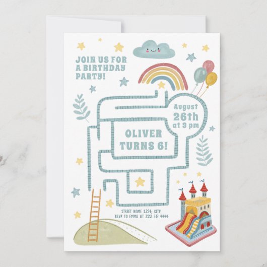 Invitation Soirée d'anniversaire (Devant)