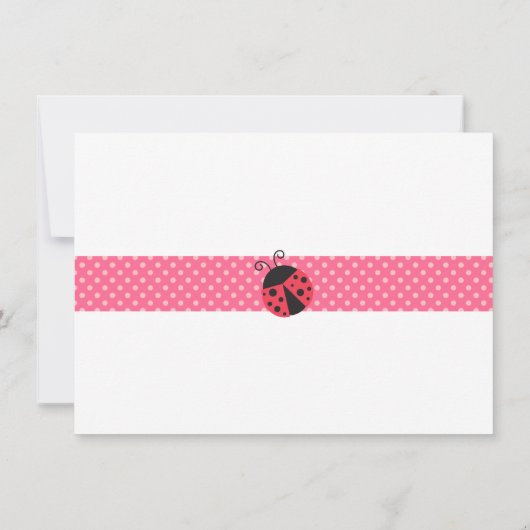 Invitation Soirée d'anniversaire à la coute Ladybug et aux po (Dos)