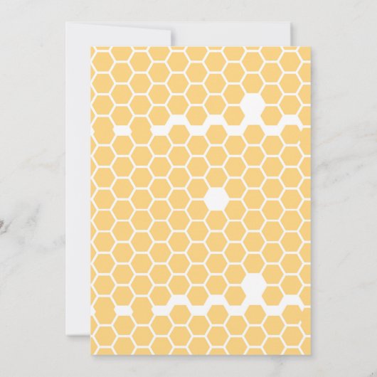 Invitation Soirée d'anniversaire à thème d'abeille (Dos)