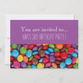 Invitation Soirée d'anniversaire au chocolat au chocolat (Devant)
