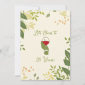 Invitation Soirée d'anniversaire botanique (Dos)