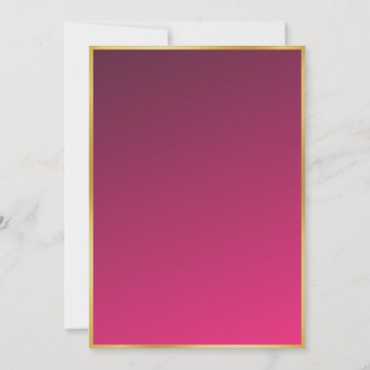 Invitation Soirée d'anniversaire de bal de disco or rose chau (Dos)