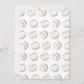 Invitation Soirée d'anniversaire de base-ball simple (Dos)