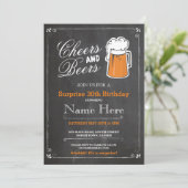 Invitation Soirée d'anniversaire de bière et bière TOUT ÂGE B (Debout devant)