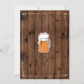 Invitation Soirée d'anniversaire de bière et bière TOUT ÂGE B (Dos)