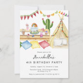 Invitation Soirée d'anniversaire de Boho moderne (Devant)