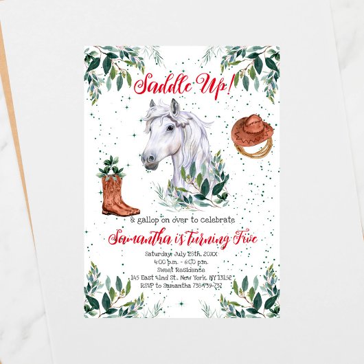 Invitation Soirée d'anniversaire de Boy Horse