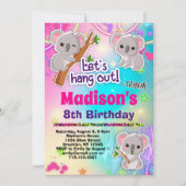 Invitation Soirée d'anniversaire de Cute Koalas (Devant)