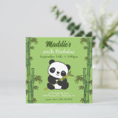 Invitation Soirée d'anniversaire de Cute Panda Kiddie (Debout devant)