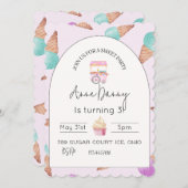 Invitation Soirée d'anniversaire de fête (Devant / Derrière)