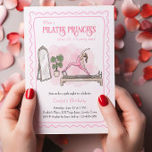 Invitation Soirée d'anniversaire de filles Princesse Pilates