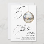 Invitation Soirée d'anniversaire de la 50e discothèque minima (Devant)