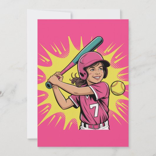 Invitation Soirée d'anniversaire de la fille (Dos)