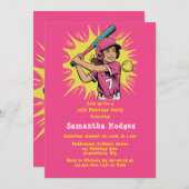 Invitation Soirée d'anniversaire de la fille (Devant / Derrière)