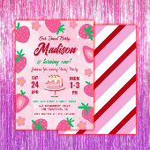 Invitation Soirée d'anniversaire de la fraise de Berry