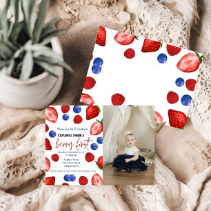 Invitation Soirée d'anniversaire de la mignonne baie, baies d