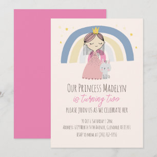 Invitation Soirée d'anniversaire de la mignonne princesse