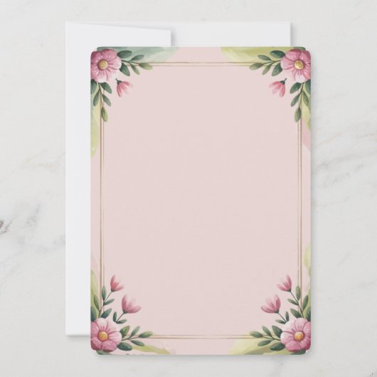 Invitation Soirée d'anniversaire de la mignonne princesse (Dos)