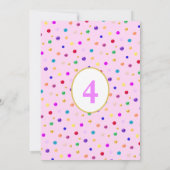 Invitation Soirée d'anniversaire de la mignonne princesse (Dos)