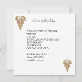 Invitation Soirée d'anniversaire de la perle d'or blanche (Dos)