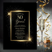 Invitation Soirée d'anniversaire de l'or noir de 80 ans