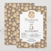 Invitation Soirée d'anniversaire de Motif de hamster mand per (Devant / Derrière)