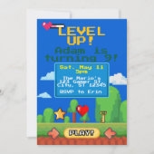 Invitation Soirée d'anniversaire de niveau vers le haut (Devant)