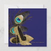 Invitation Soirée d'anniversaire de Peacock (Dos)