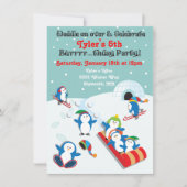 Invitation Soirée d'anniversaire de Penguin (Devant)