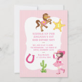 Invitation Soirée d'anniversaire de Pink Cowgirl (Devant)