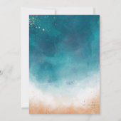 Invitation Soirée d'anniversaire de plage élégante et amusant (Dos)