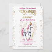 Invitation Soirée d'anniversaire de Poney cheval blanc éclabo (Devant)