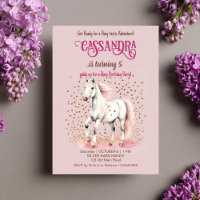 Soirée d'anniversaire de Poney cheval blanc rose a