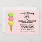 Invitation Soirée d'anniversaire de tennis créative (Devant)