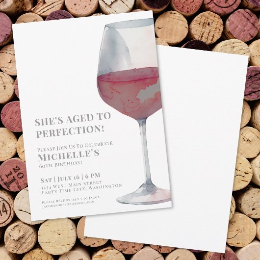 Invitation Soirée d'anniversaire des 60 ans de Wine Simple Si