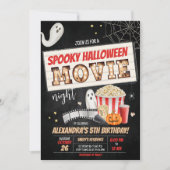 Invitation Soirée d'Anniversaire d'Halloween Éffrayant Movie (Devant)