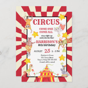 Invitation Soirée d'anniversaire du Boy Circus