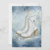 Invitation Soirée d'Anniversaire du patinage sur glace (Dos)