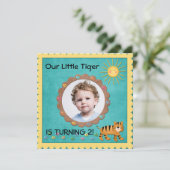 Invitation Soirée d'anniversaire du petit tigre (Debout devant)