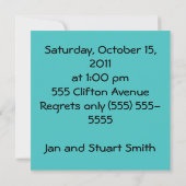 Invitation Soirée d'anniversaire du petit tigre (Dos)