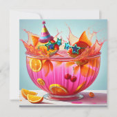 Invitation Soirée d'anniversaire du poisson rouge (Devant)