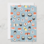 Invitation Soirée d'anniversaire du Sushi (Dos)
