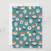 Invitation Soirée d'anniversaire du Sushi (Dos)