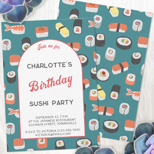 Invitation Soirée d'anniversaire du Sushi