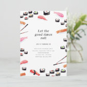 Invitation Soirée d'anniversaire du Sushi (Debout devant)