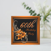 Invitation Soirée d'Anniversaire du Tigre noir et orange (Debout devant)