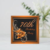 Invitation Soirée d'Anniversaire du Tigre noir et orange (Debout devant)